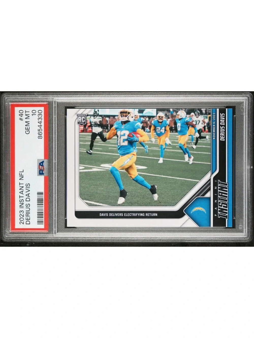 Derius Davis 2023 Panini NFL Rookie #40 Card 1 of 62 Chargers PSA 10 Gem Mint